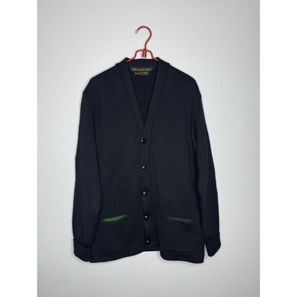 Vintage 1950s Octonek Knitting Co Letterman Varsity Cardigan Sweater Size M ? - Picture 1 of 16